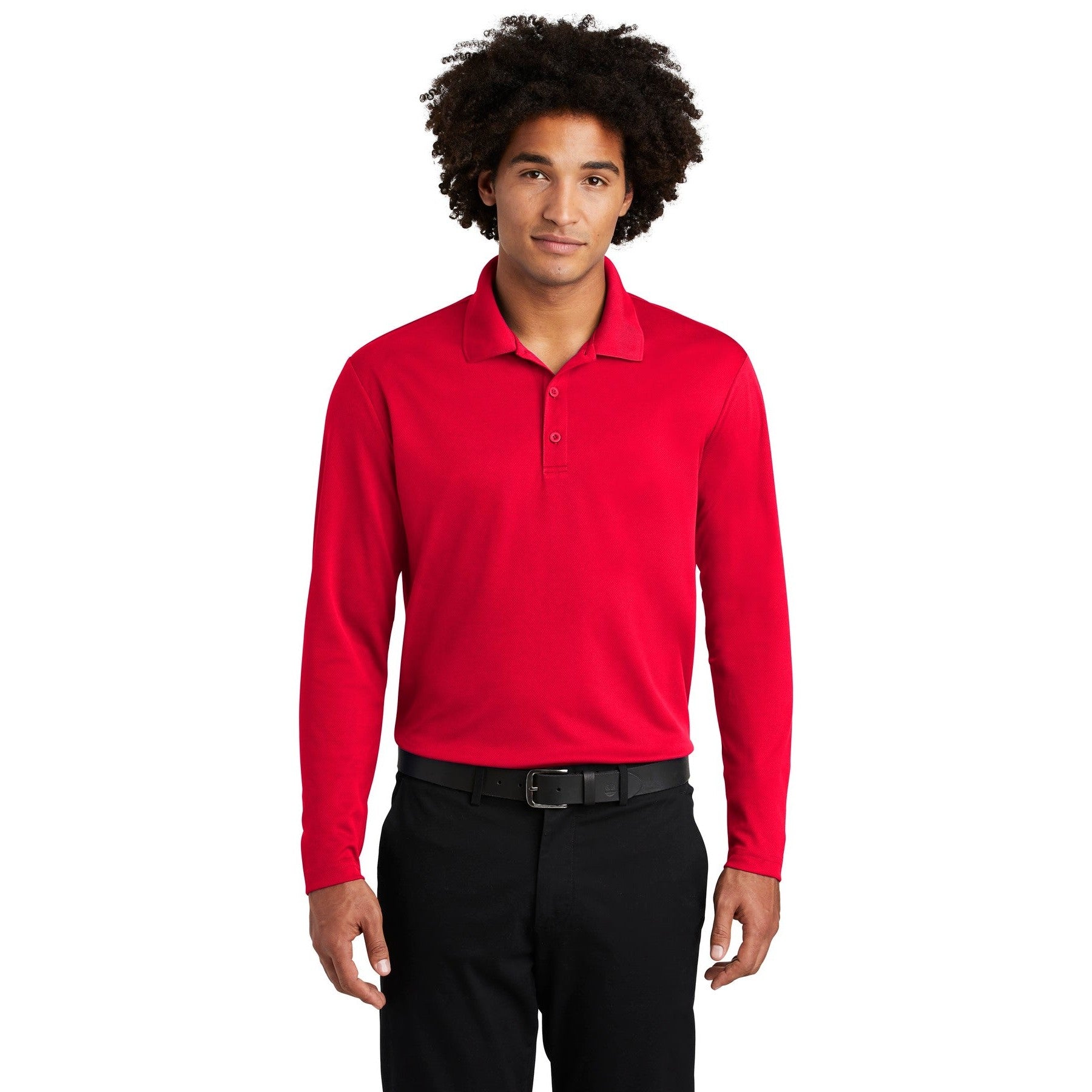 Sport-Tek-Sport-Tek ® PosiCharge ® RacerMesh ® Long Sleeve Polo. ST640LS-MedTech-6